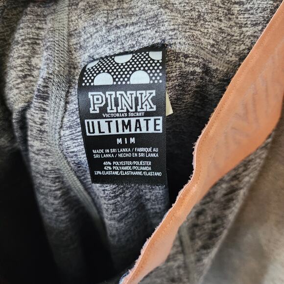 Pink Ultimate Women's M Coral & Gray Leggings - Polyester Blend Comfort - Picture 3 of 4